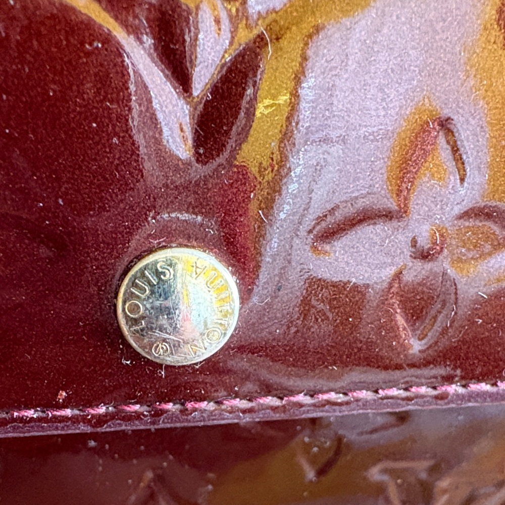 Authentic Louis Vuitton Burgundy Patent Leather Vernis Wallet - Picture 16 of 16